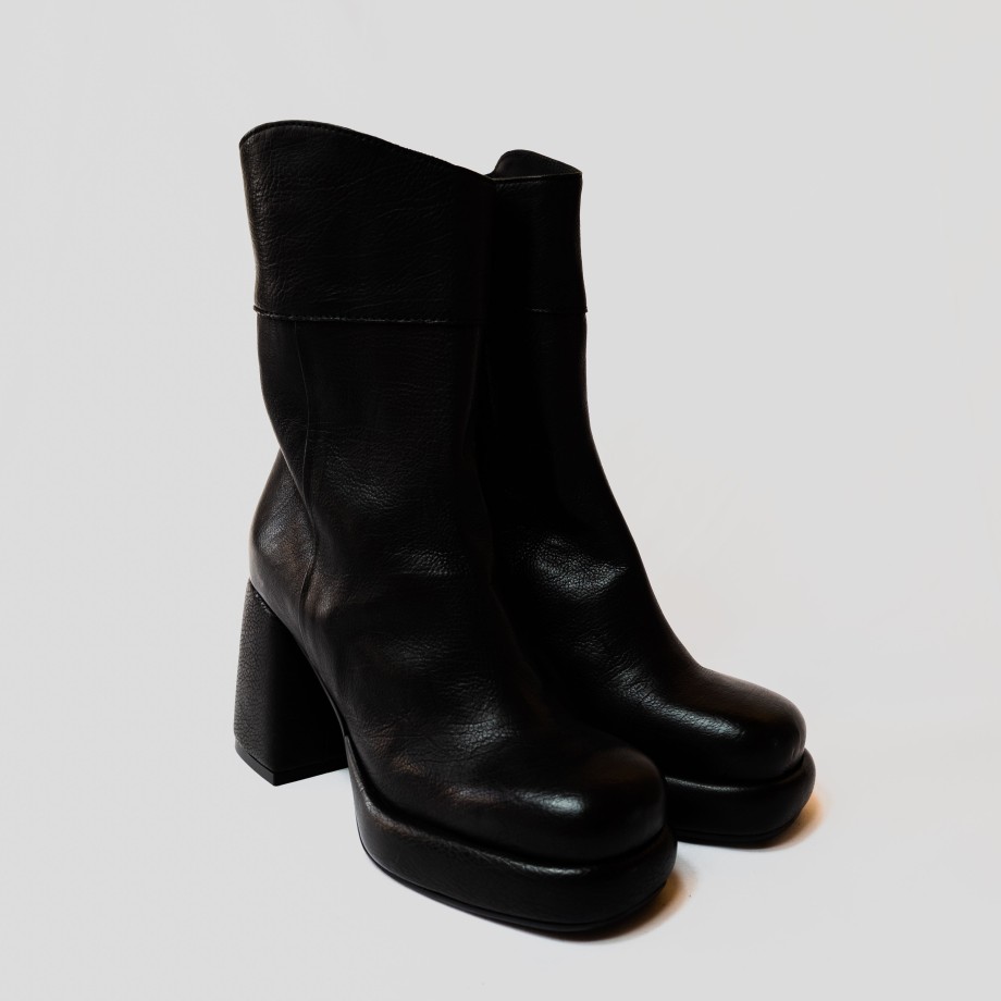 Ernesto Dolani - Leather Ankle Boots With Platform And Zip Best