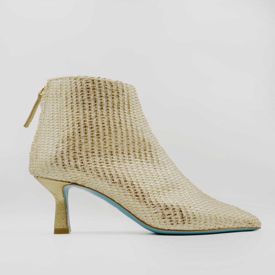 Fratelli Russo Ankle Boots In Raffia And Leather With Zip And Toe Wholesale