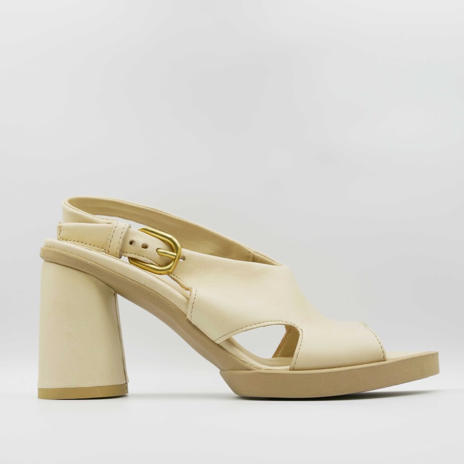 Mjus - Sandals With High And Wide Heels In Colored Leather Clearance