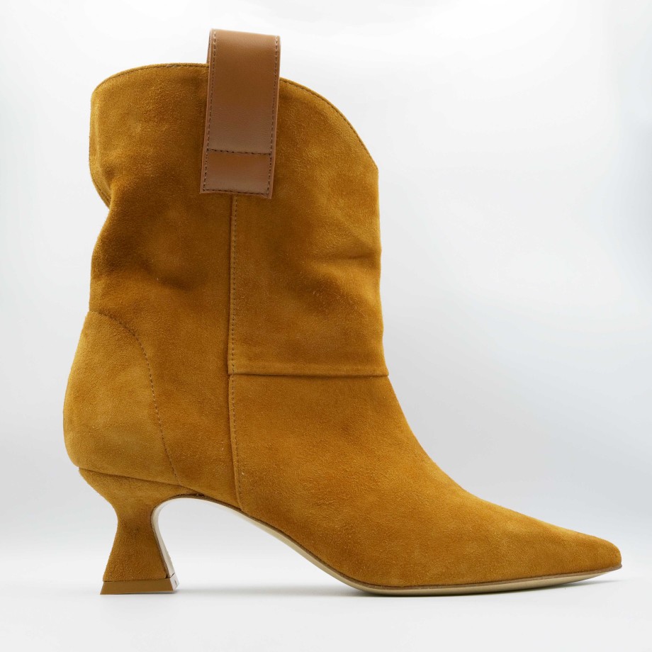 Pointed Ankle Boots In Alchemy Color Suede Online