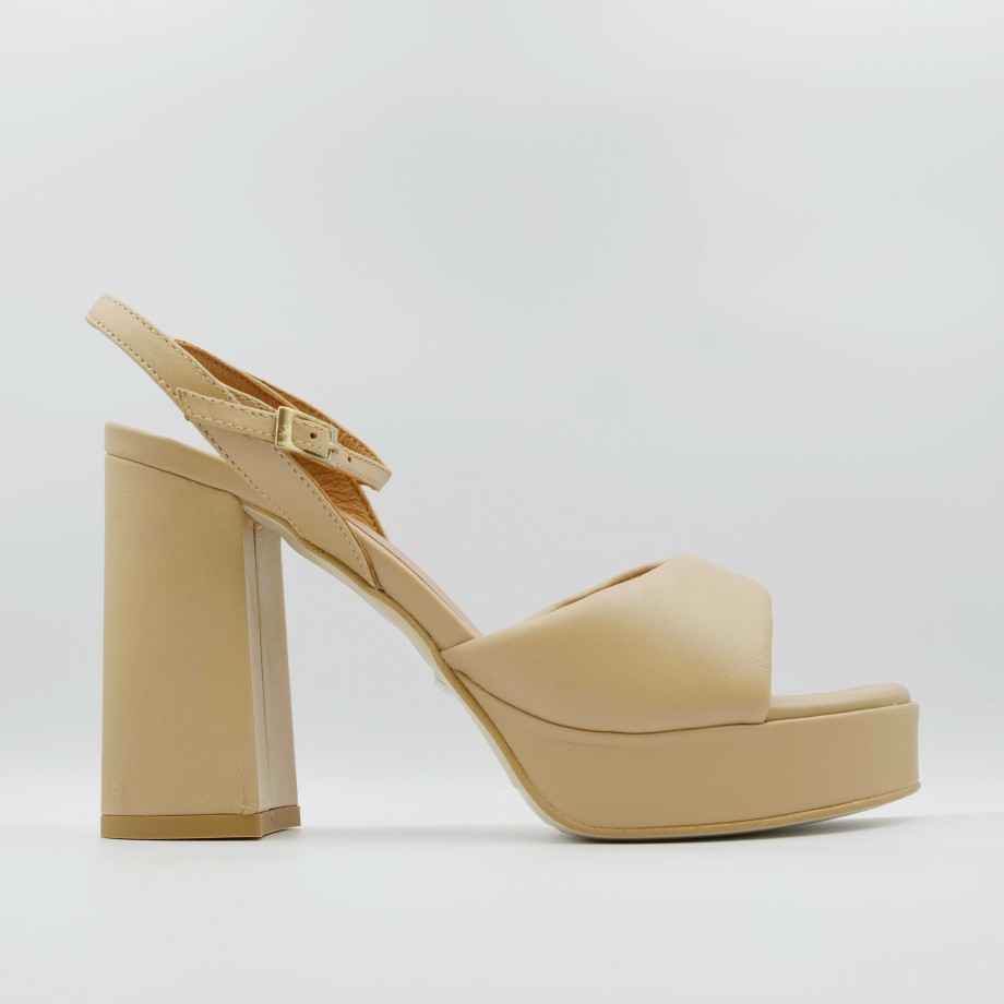 Angel Alarcon - Sandal With High Heel And Platform In Nude Color Best