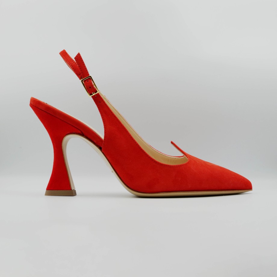 Fabio Rusconi - Slingback In Leather And Suede With Strap And Heart Shape Online