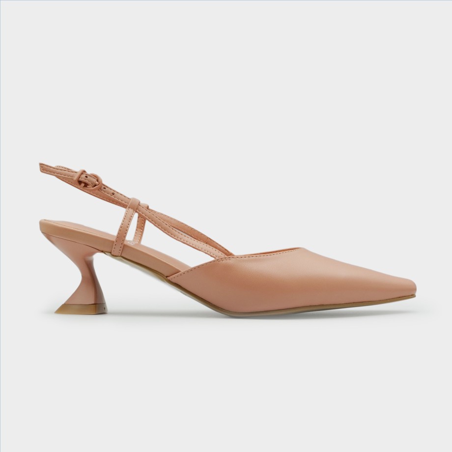 Jeannot - Pink Nappa Slingback With Strap Behind The Heel And Heel Best