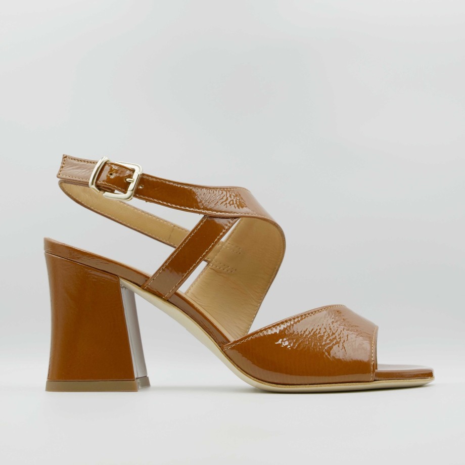 Gianmarco Sorelli - High Heeled Sandal In Colored Shiny Leather Clearance