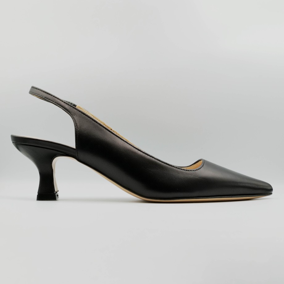 Aglaja - Slingback In Leather With Low And Soft Heel Best