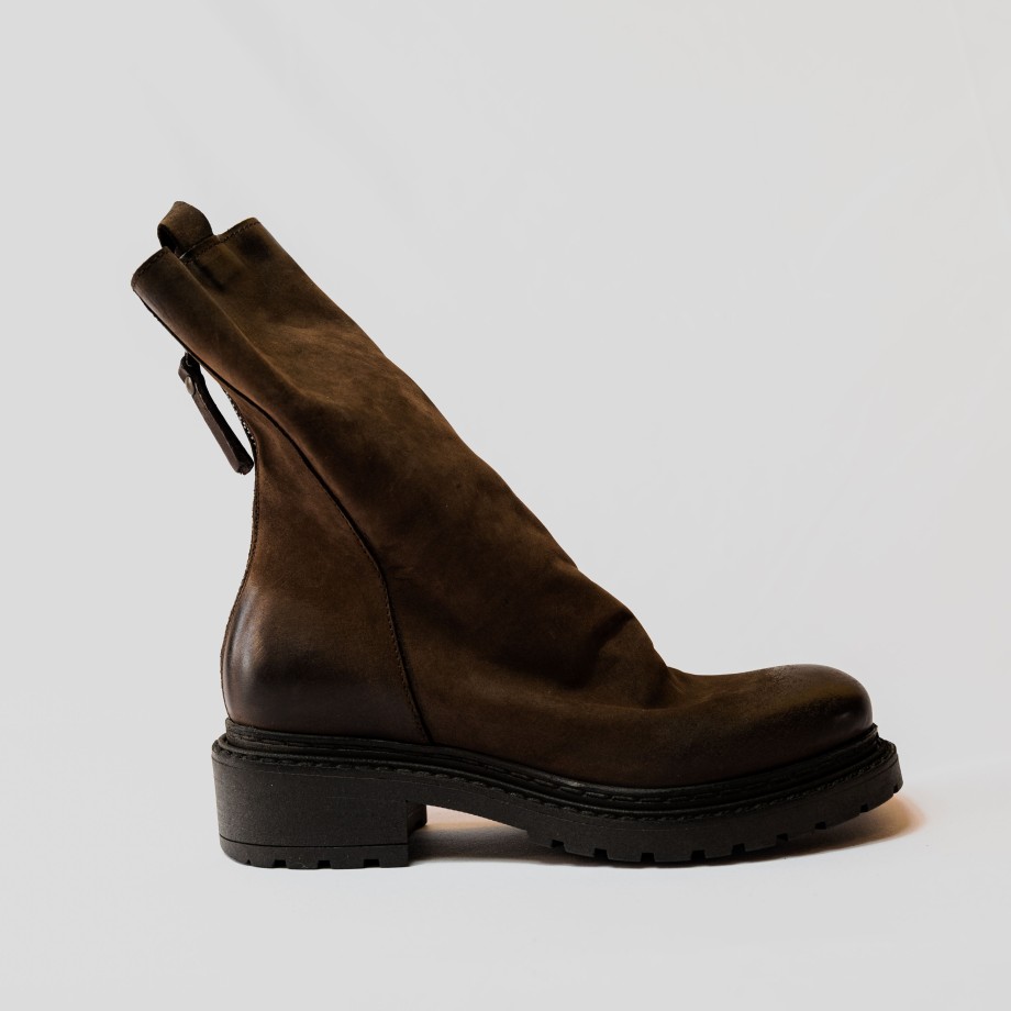 Metisse - Nubuck Ankle Boots With Zip Clearance