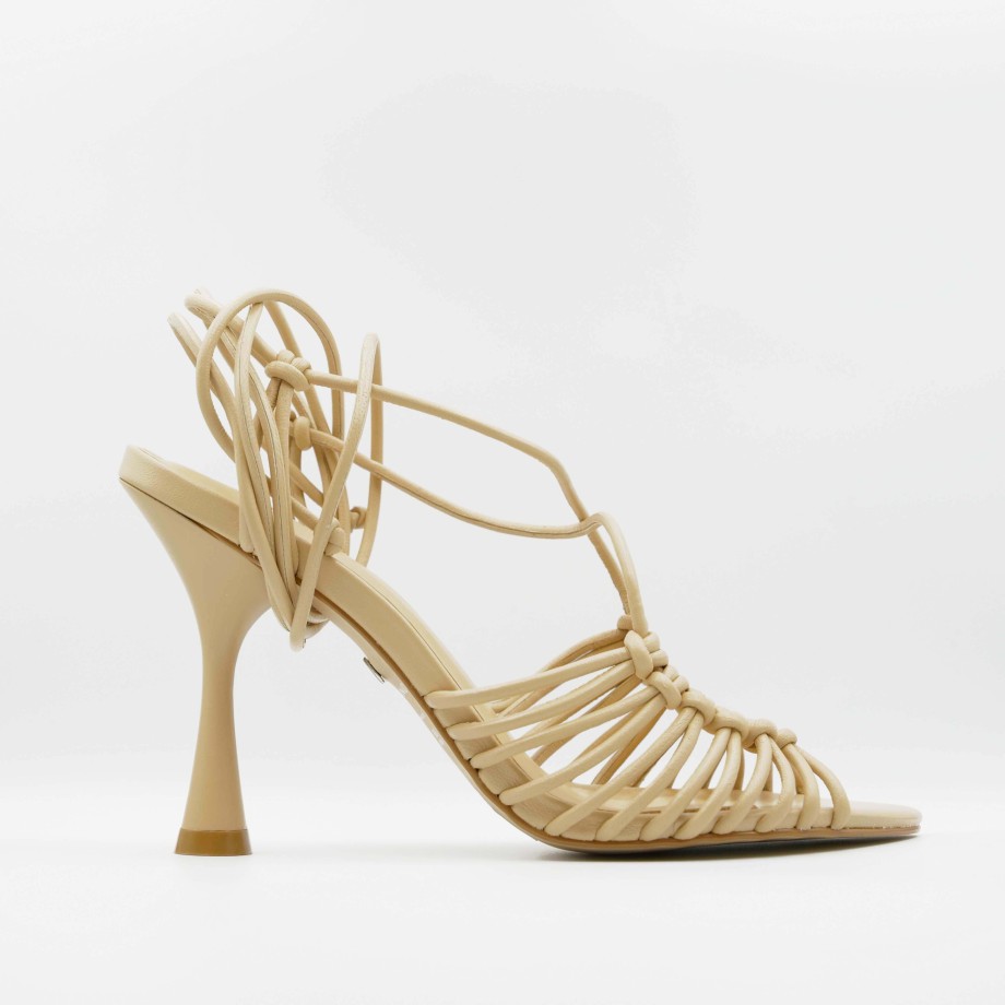 Carrano - Sandals With High Heels And Laces Around The Ankle New