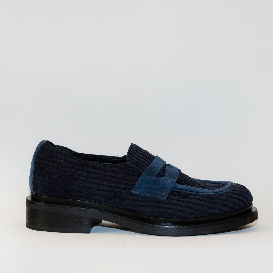 Civico Fourteen - Velvet Loafers With Rubber Bottom Clearance